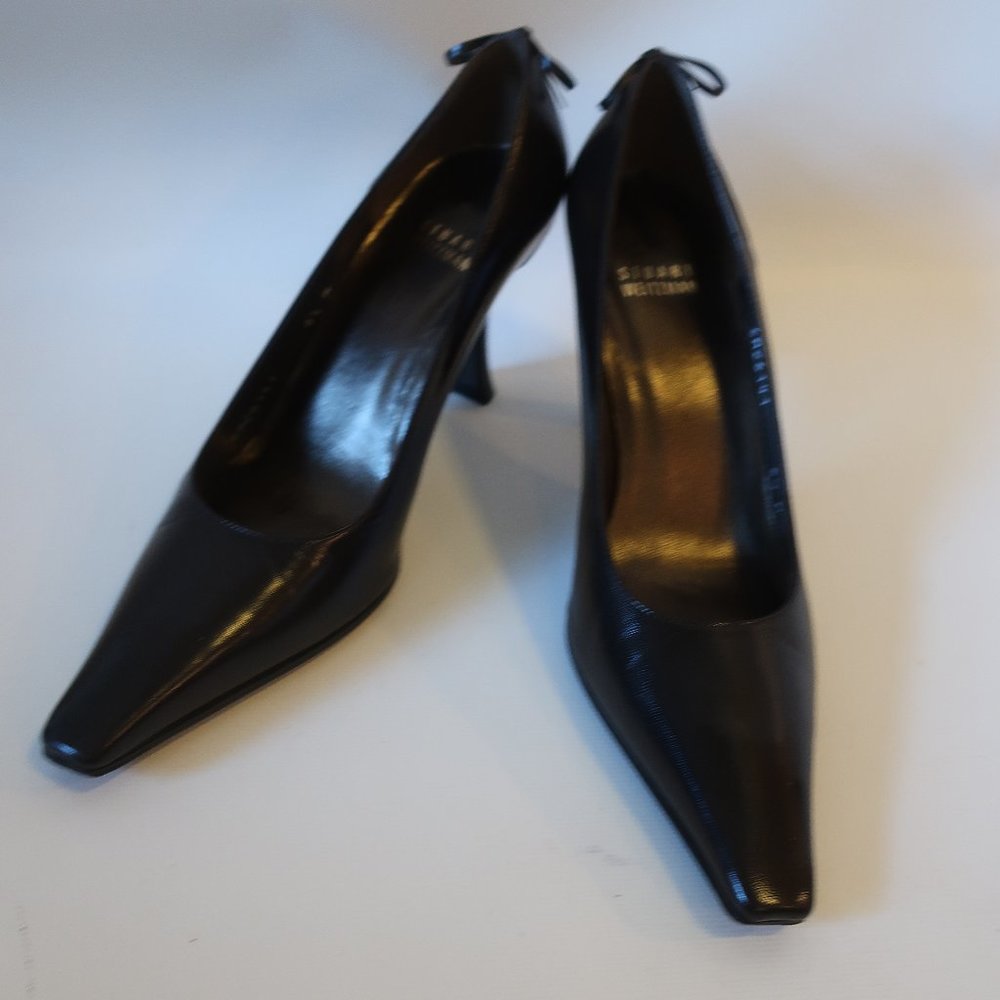 WOMENS STUART WEITZMAN BROWN LEATHER HEELS PUMPS 6.5W *